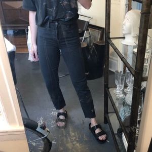 Levi’s cut off high waisted jeans